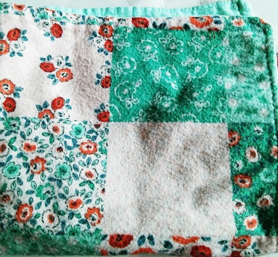 Fleece patchwork design baby/ toddler lovey security blanket