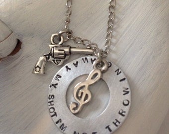 Hamilton Musical - broadway - lyrics - im not throwing away my shot necklace - Hamilton Jewelry New Years special