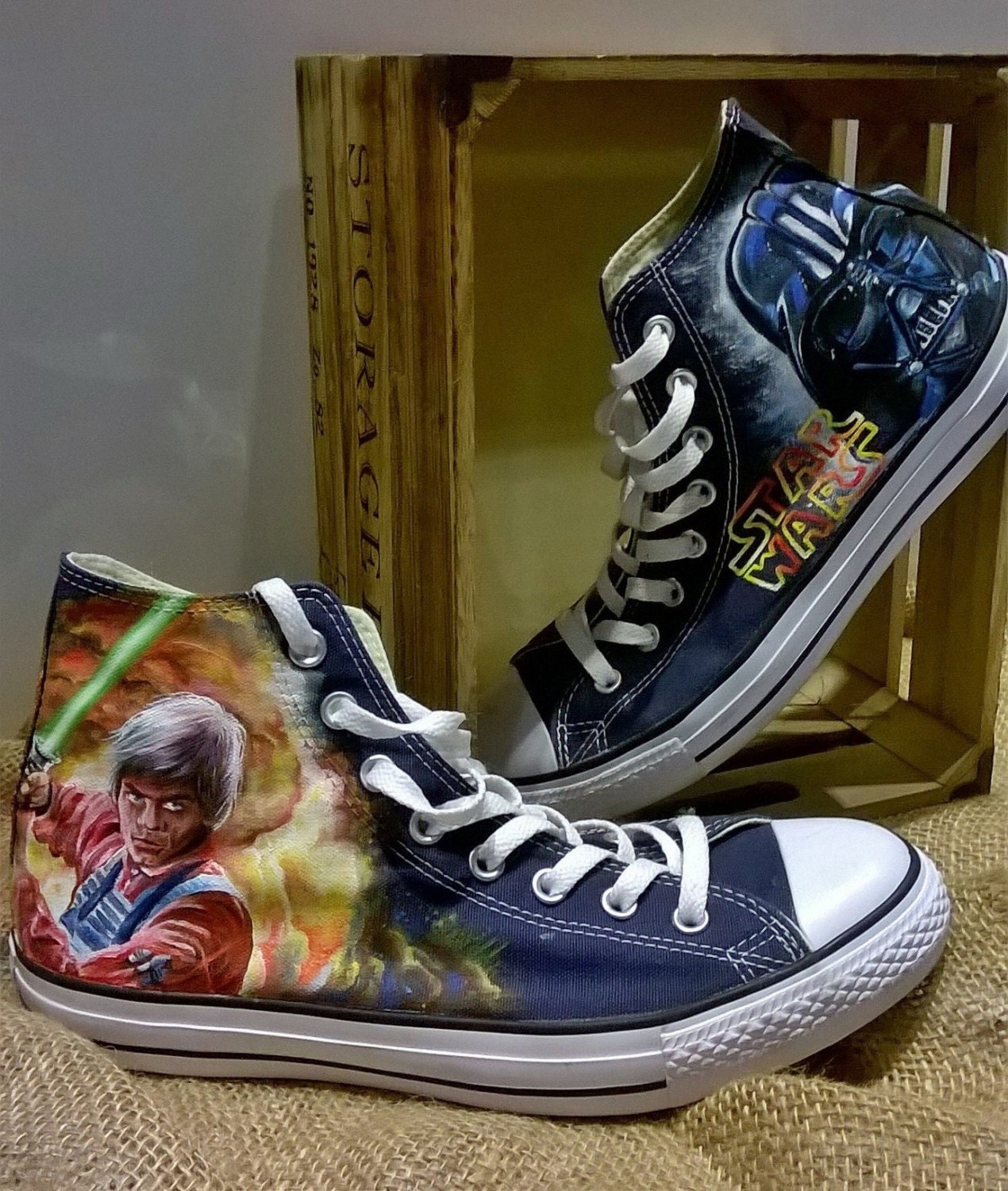 Star Wars hand painted converse shoes custom Star Wars shoes