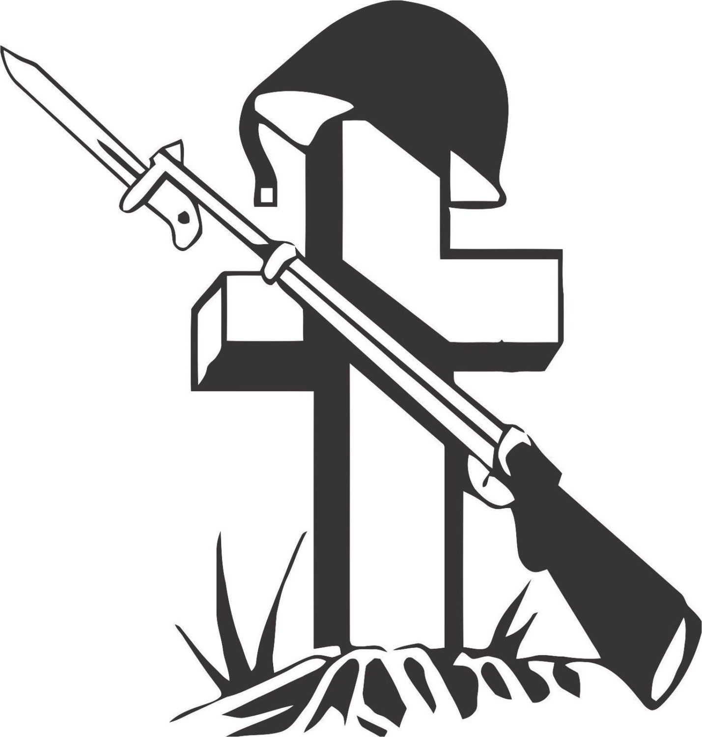 Set 2 Pieces Soldiers Grave Sticker Decals 20 Colors To