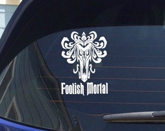 Disney Haunted Mansion Decal Foolish Mortal Sticker