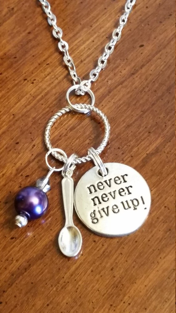 Handmade Spoonie/Spoon Theory Necklace /Never by SimplySydney2