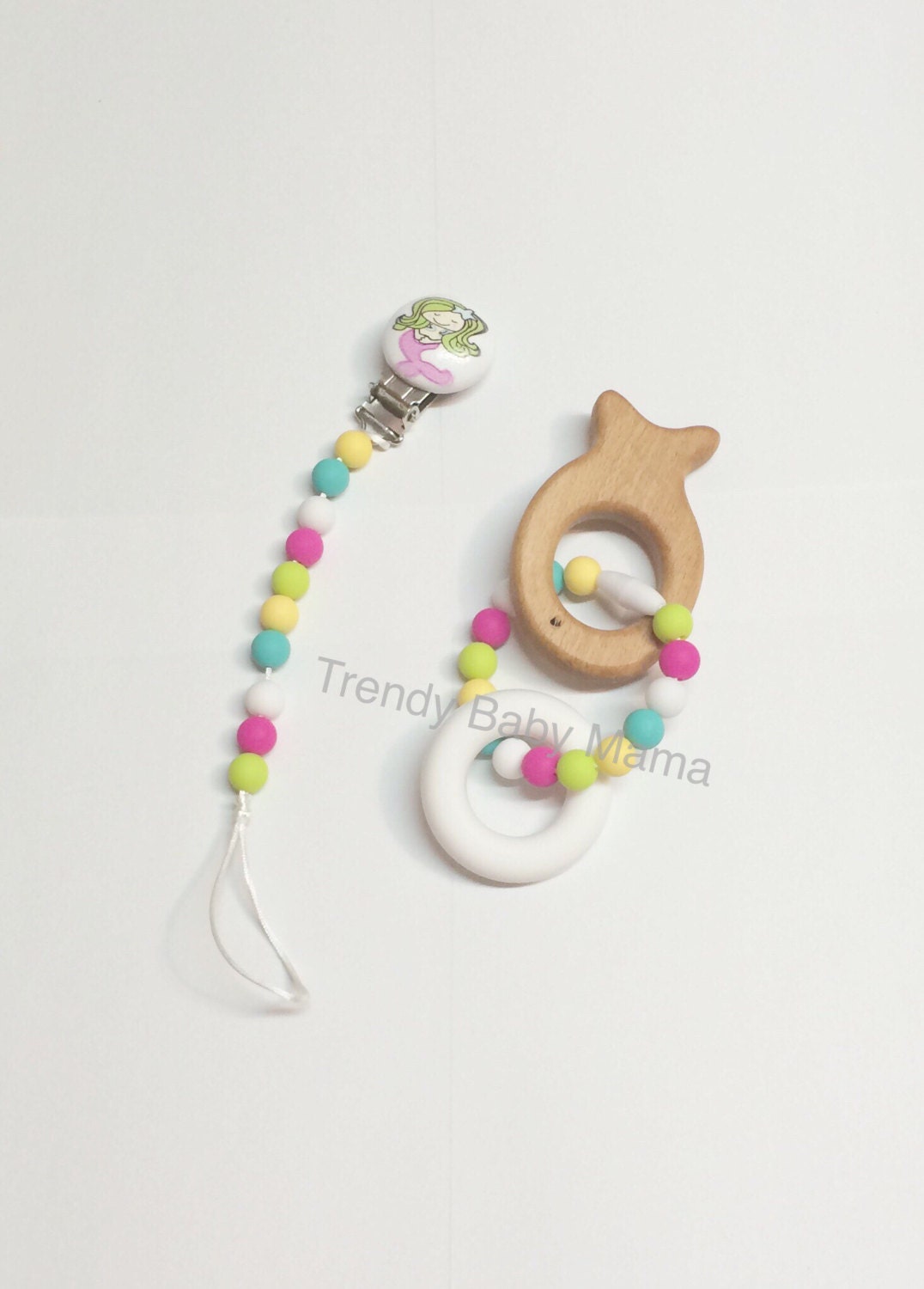 Teething Baby Set Teether Toy Toy Tether Pacifier Clip