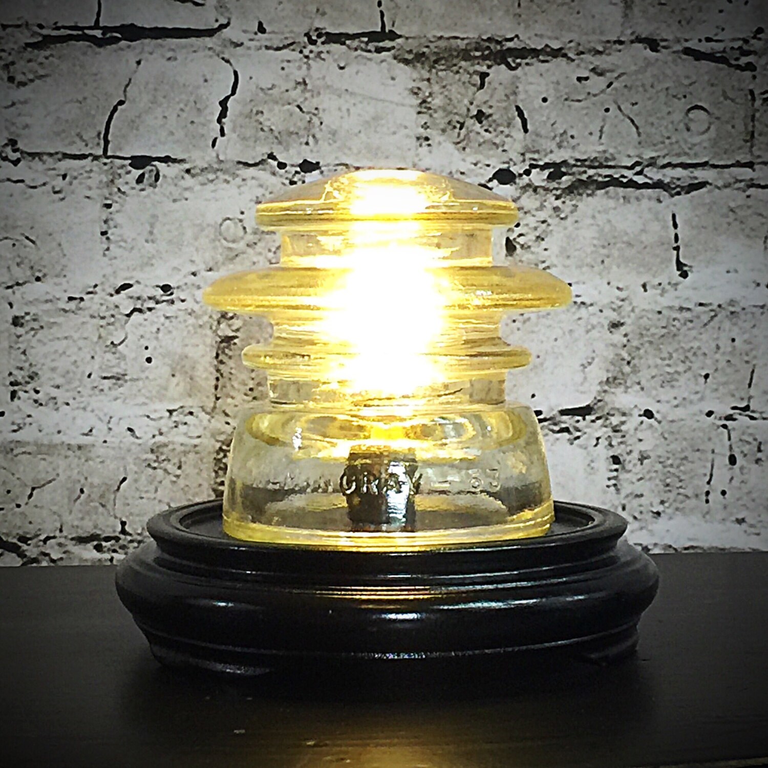 Glass Insulator Light Vintage Insulator by GlassInsulatorLights