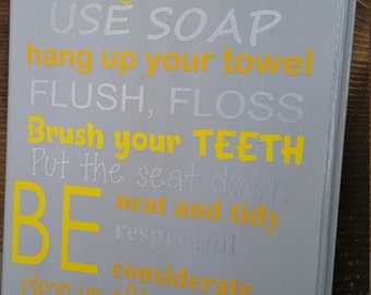 Yellow And Gray Wall Decor gray bathroom decor | etsy Yellow And Gray Wall Decor gray bathroom decor | etsy