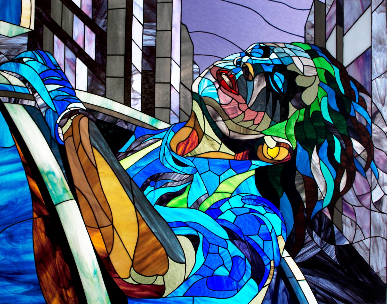 The Joker Stained glass photo Poster The Dark Knight DC