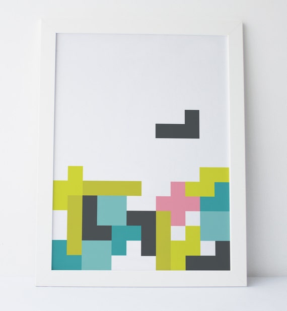 Modern Block Print Color Block Print DIY Printable by kandsdotco