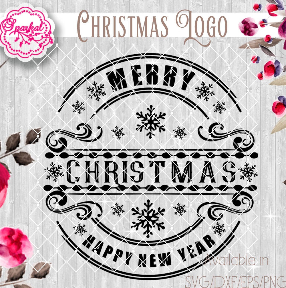 Download Vintage Rustic Merry Christmas Logo SVG File Cut Files Vector