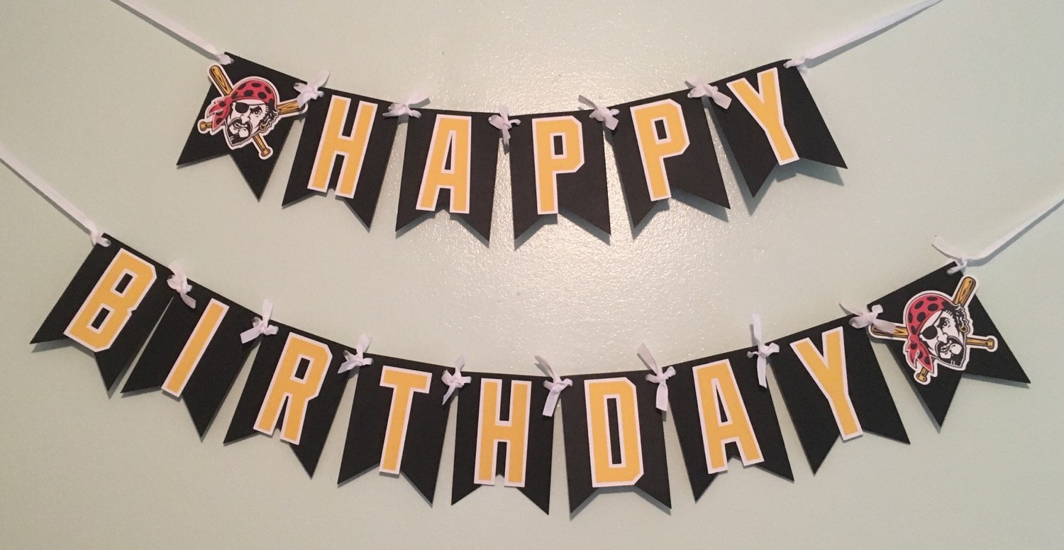 Pittsburgh Pirates Banner baseball Birthday Banner childs