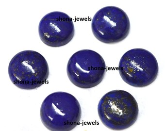 Top quality lot of 10 pic.Blue Lapis Lazuli 15X15 mm Round cabochon loose gemstone with free shipping