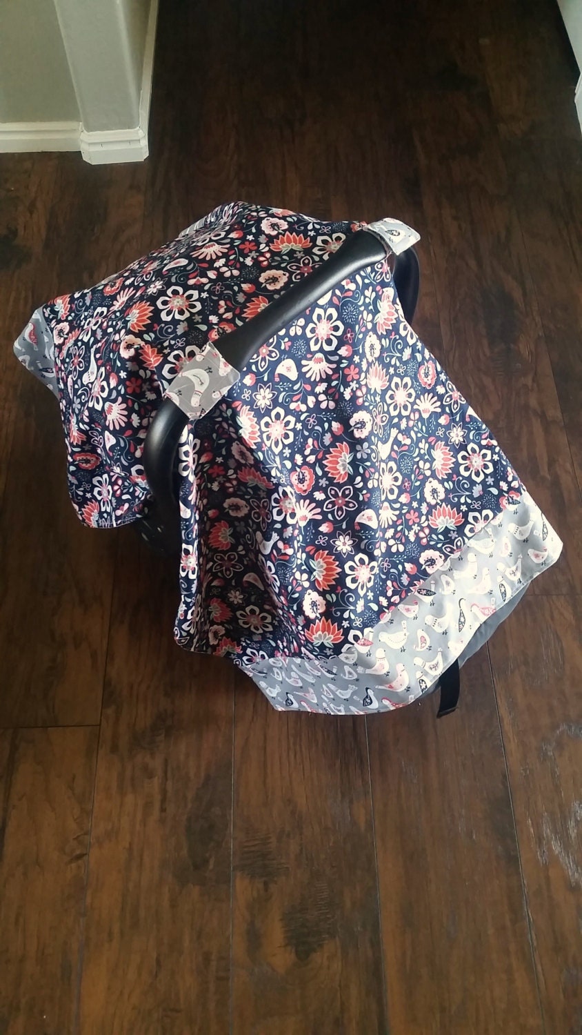 Floral print carseat canopy baby girl carseat canopy carseat