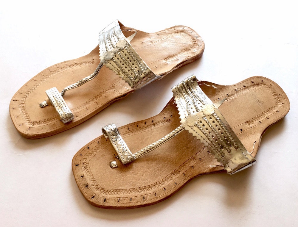 Silver Kolhapuri Chappals/Shoes for Women/Women Flats/Women