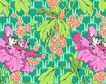 Field Poppy Floral in Rose Amy Butler Violette Free Spirit Cotton Fabric per fat quarter per metre FQ