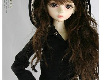 Hood T-shirt kitty ear(Black) (MSD/G)