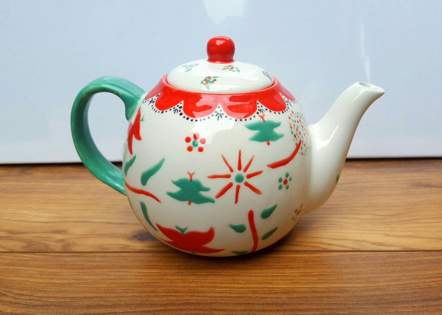 English Teapot Vintage Teapot Style Four Cup Traditional