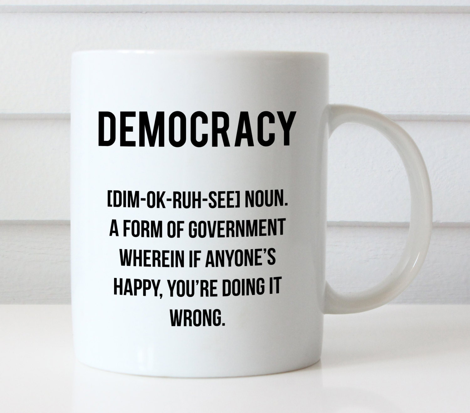 Democracy Definition Quote Mug