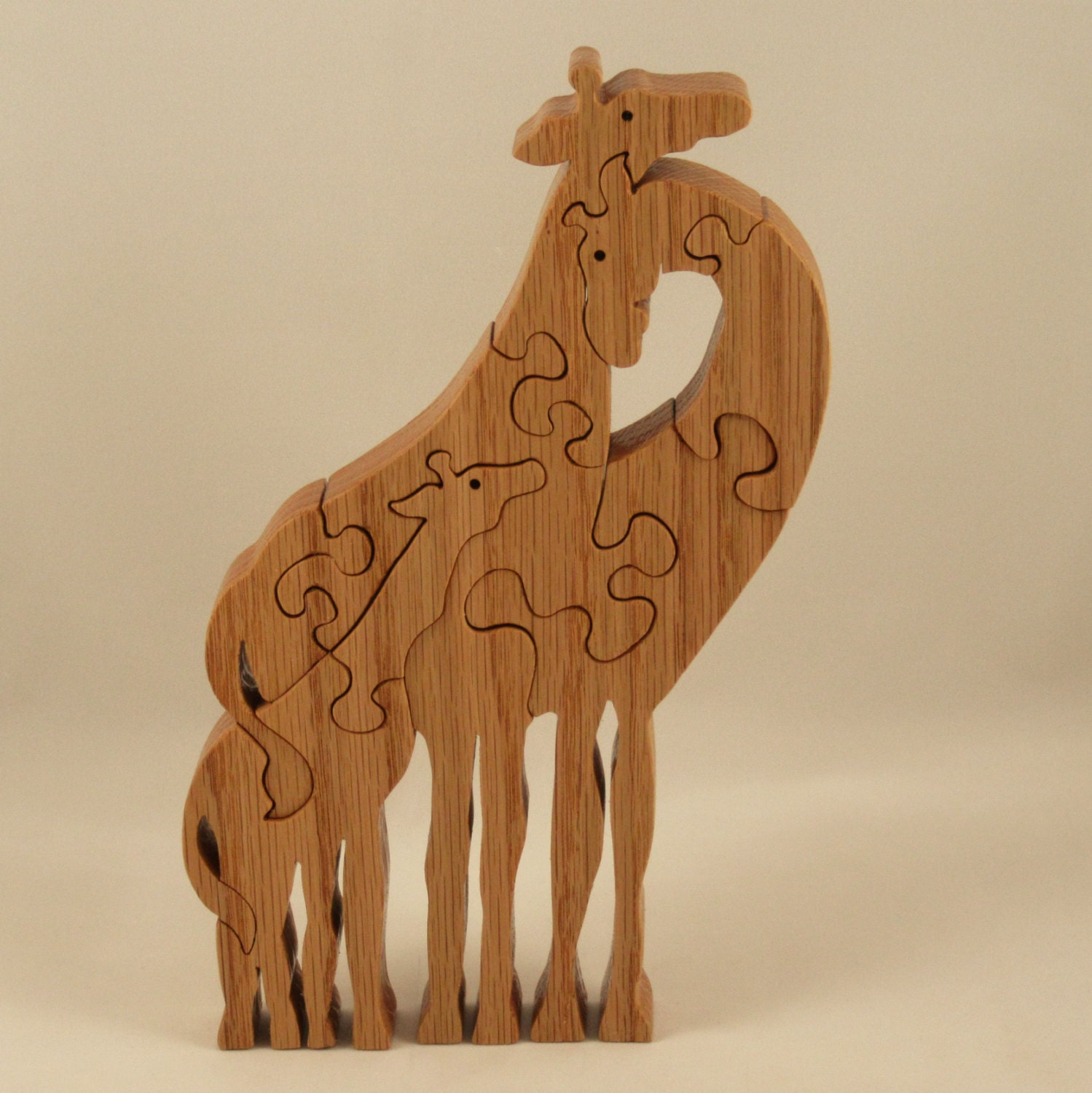 Giraffe Family Wood Puzzle