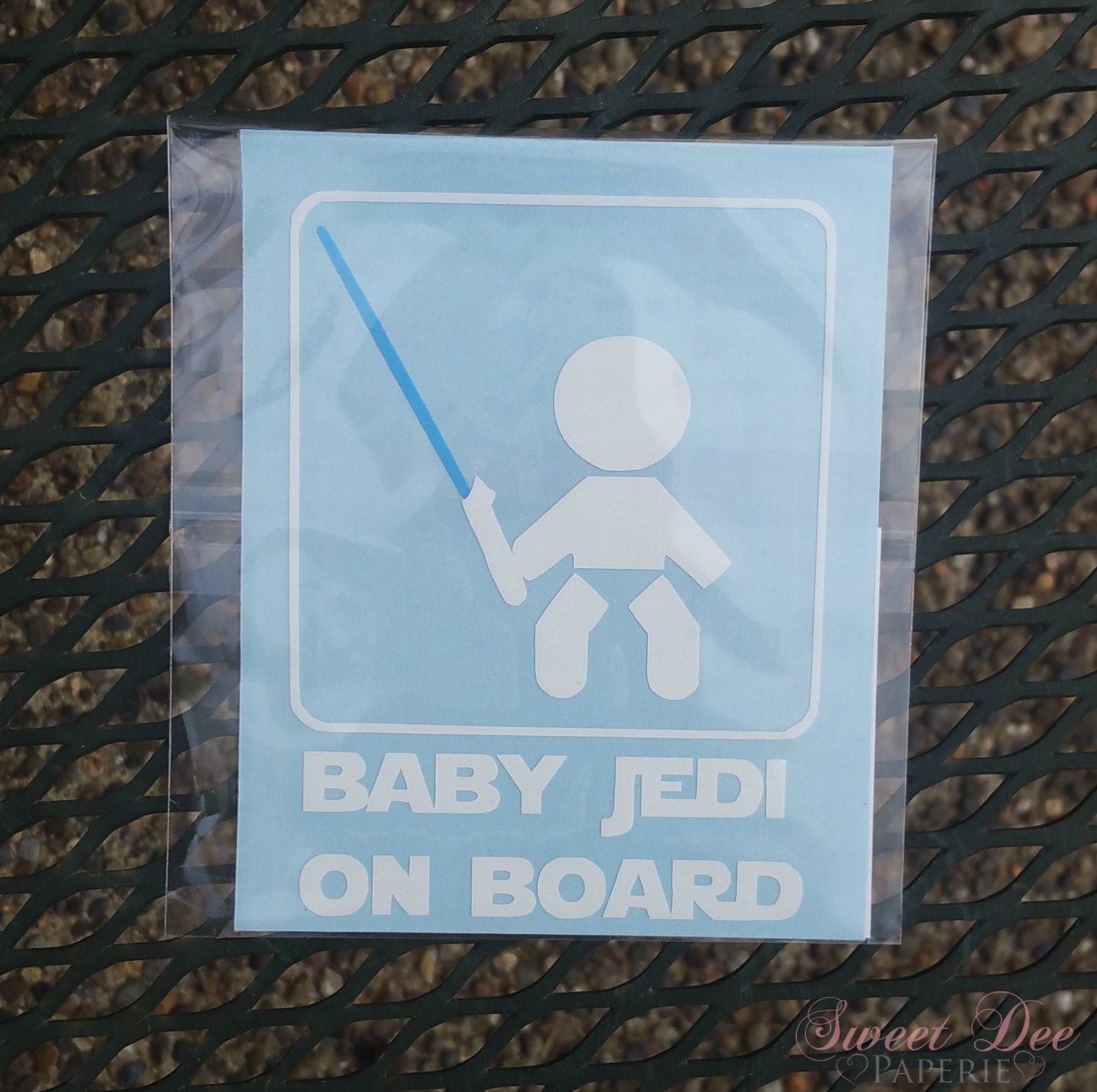 Baby Jedi On Board Baby on Board Decal Car Decal Star
