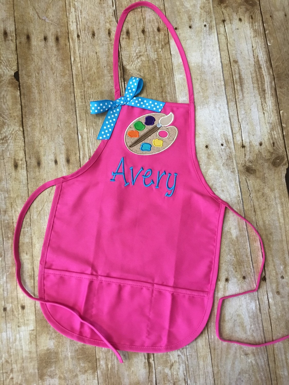 Personalized Girls Art Apron and Name Back to School Apron