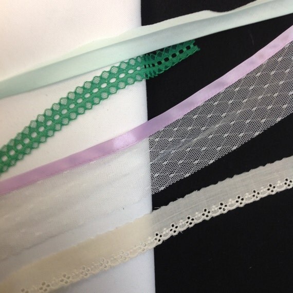 Assorted Trims and Lace Lot 5 Bolts Sewing Notions