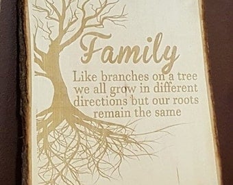 Items similar to FAMILY, Quote About Family Roots, Freehand Pencil ...