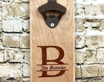 WEEKEND SALE! Wall Mounted Bottle Opener, Custom Bottle Opener Sign - Boyfriend Gift-Wall Art, Custom Bottle Opener, Wood Bottle Open