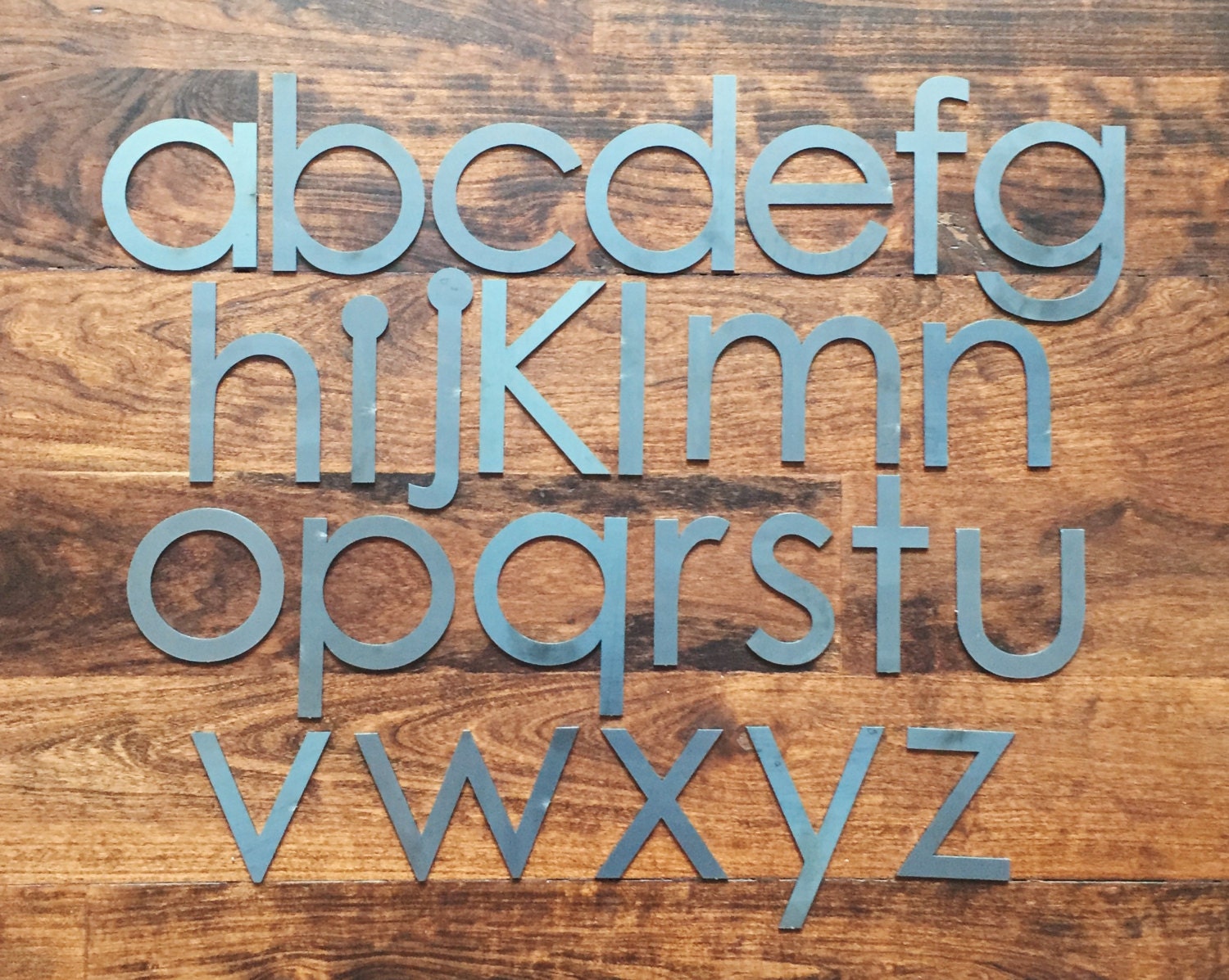 Modern 4 Lowercase Laser Cut Metal Letters