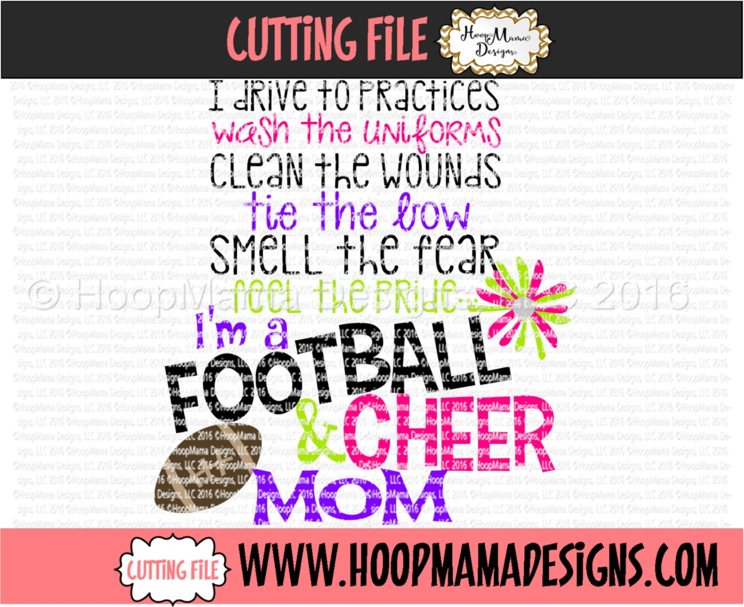 Download Football And Cheer Mom SVG DXF EPS and png Files for Cutting