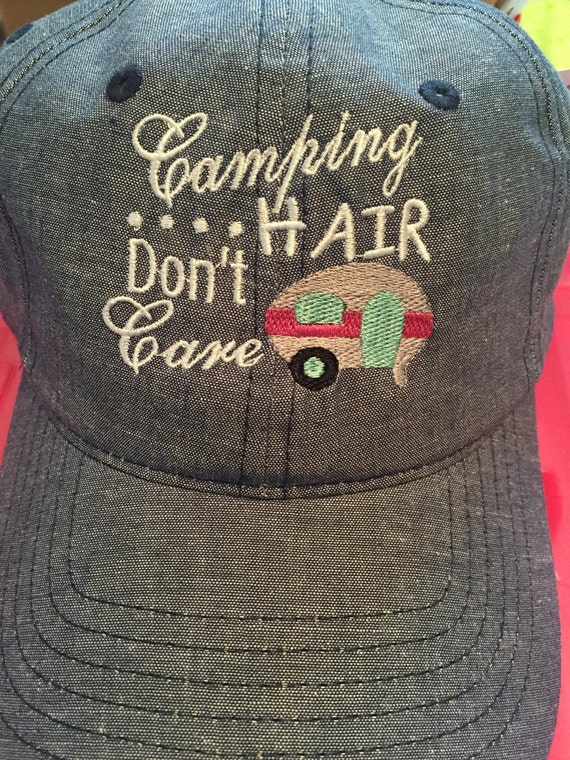 Download Camping Hat camp hair don't care retro camper