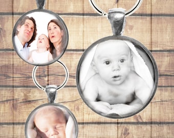 Custom Photo Keychain - Photo Keepsake - Personalized Photo Gift - Gifts Under 20 - Custom Photo Key Charm - Photo key Pendant