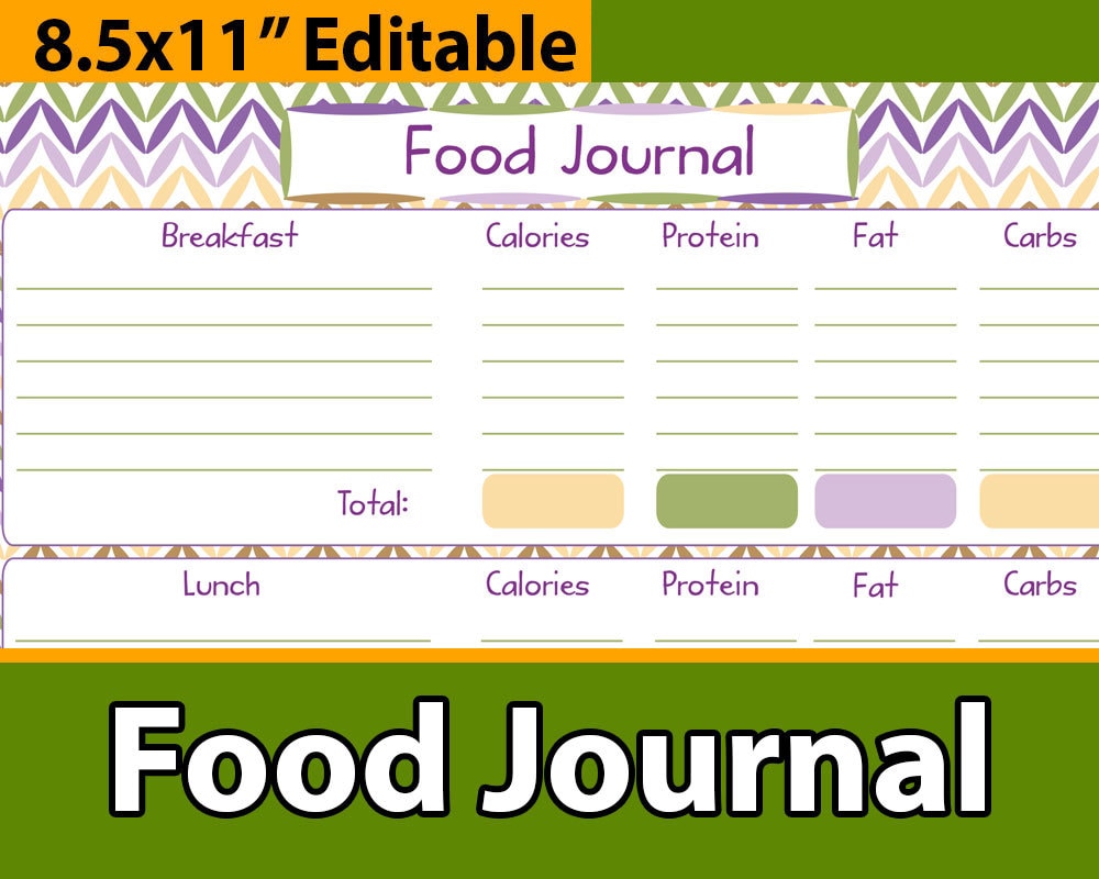 printable free meal planner with calorie tracker
