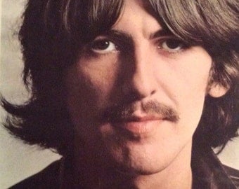 Vintage Original George Harrison 8 x 10 Glossy Photograph, 1970's Celebrity Publicity Picture, The Beatles, Beatles Memorabilia
