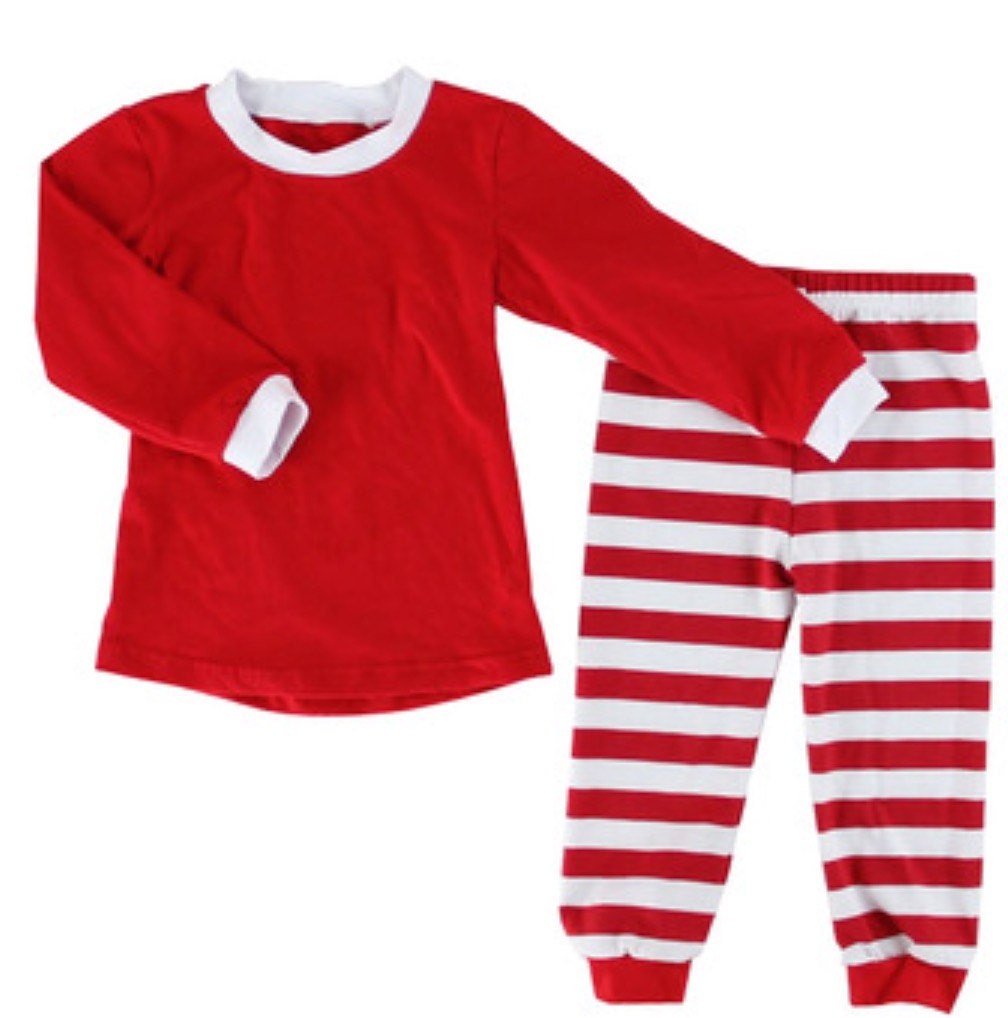 Matching Pajamas for Baby/Toddler/Kids in Red by AngelasGiftShop
