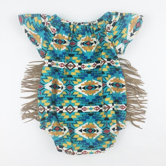 Boho Baby Romper Baby Girl Romper Boho Baby Clothes by Markovah