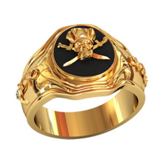 Pirate Men's Ring Pirate Captain Jack by WorldOfGold