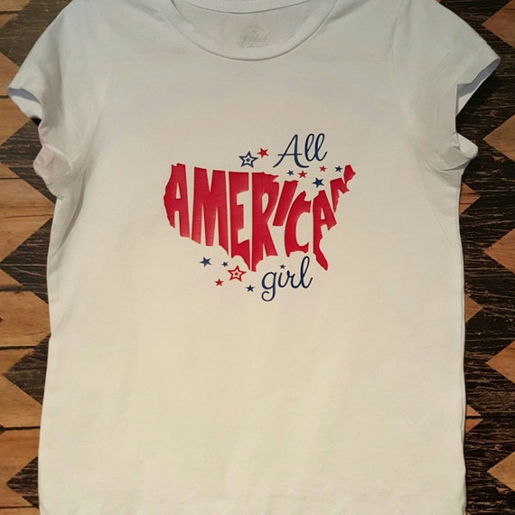 All American Girl t-shirt for babies or girls by Fryesboutique