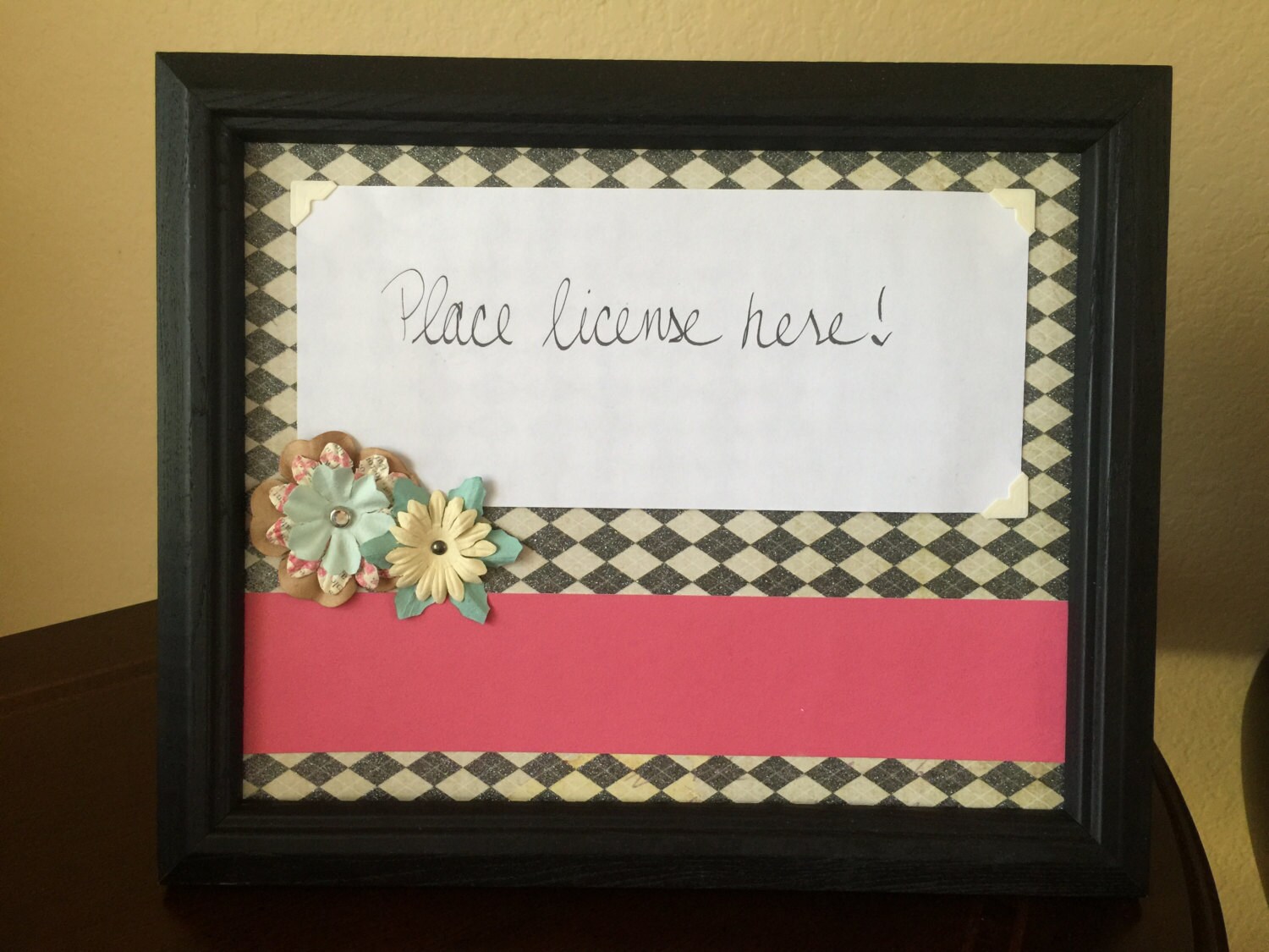 Custom Business License Holder with Frame