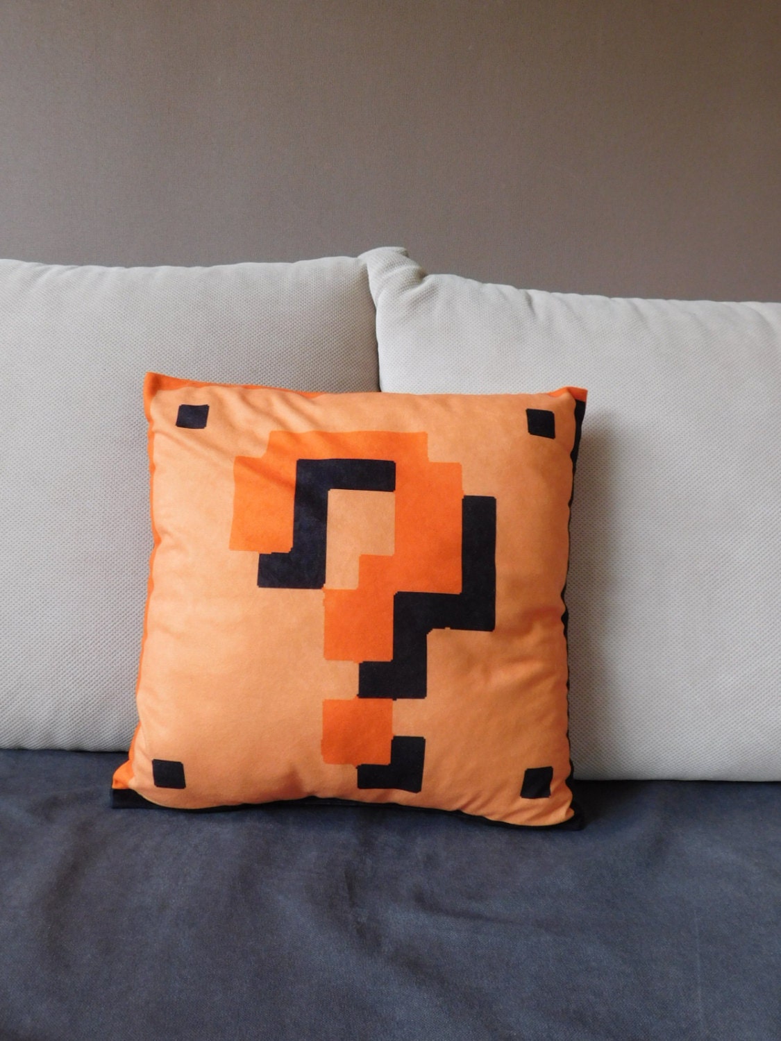 mario pillow question mark super mario lucky block Mario