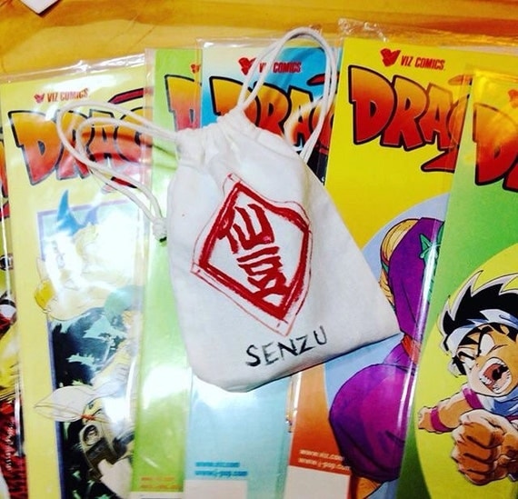 Dragonball Z Senzu Bean inspired pouch anime manga gift bag