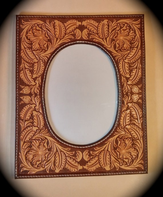 Leather Photo Frame Hand Tooled