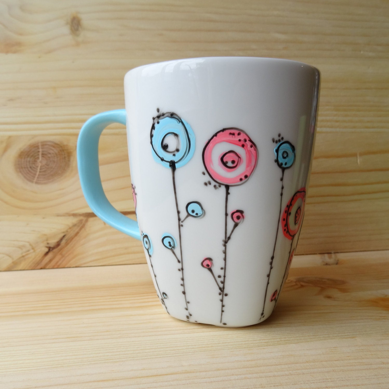 SALE was 8.95 Cute mug unique mug handmade mug floral
