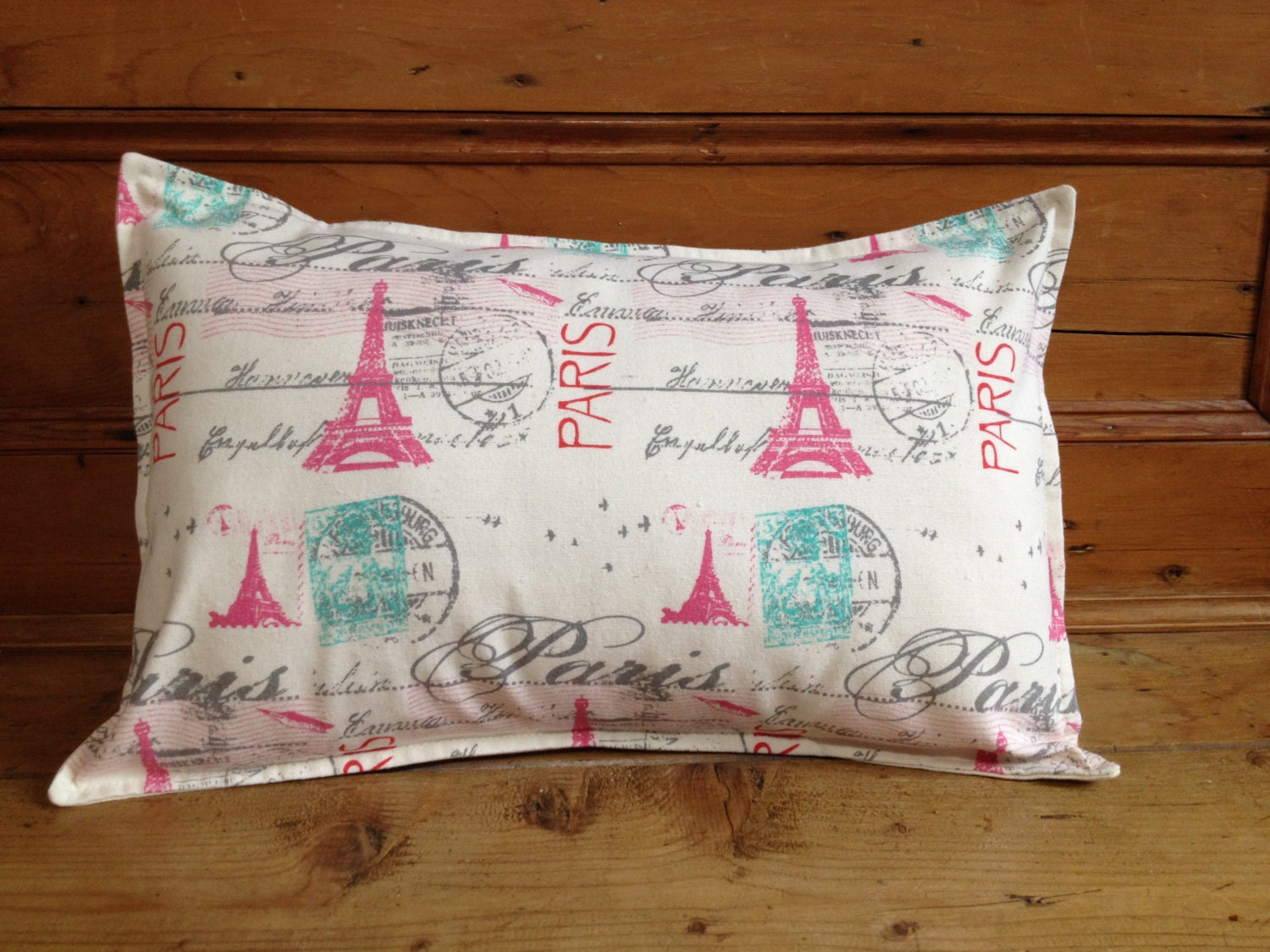 Paris cushion Eiffel Tower cushion French postage cushion