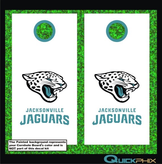 Jacksonville Jaguars Cornhole Board Decal by QuickPhixCreations