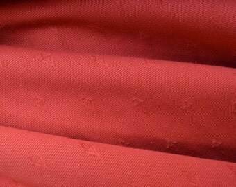 2 metres red cotton fabric, soft and pliable, yarn dyed jacquard woven - cushions, curtains, soft furnishings