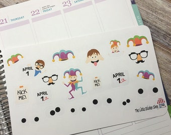 April fools stickers. Perfect for any Life Planner!!!