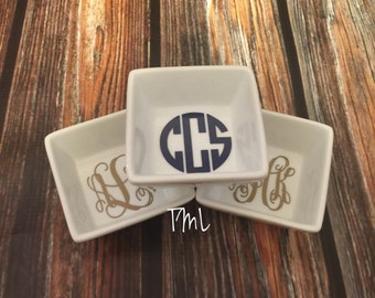 Monogrammed Ring Dish