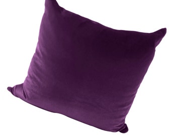 Velvet Purple Pillow Cover, Purple Velvet Couch Pillow, Purple Sofa Pillow, 16, 18 inches, 20 Inches