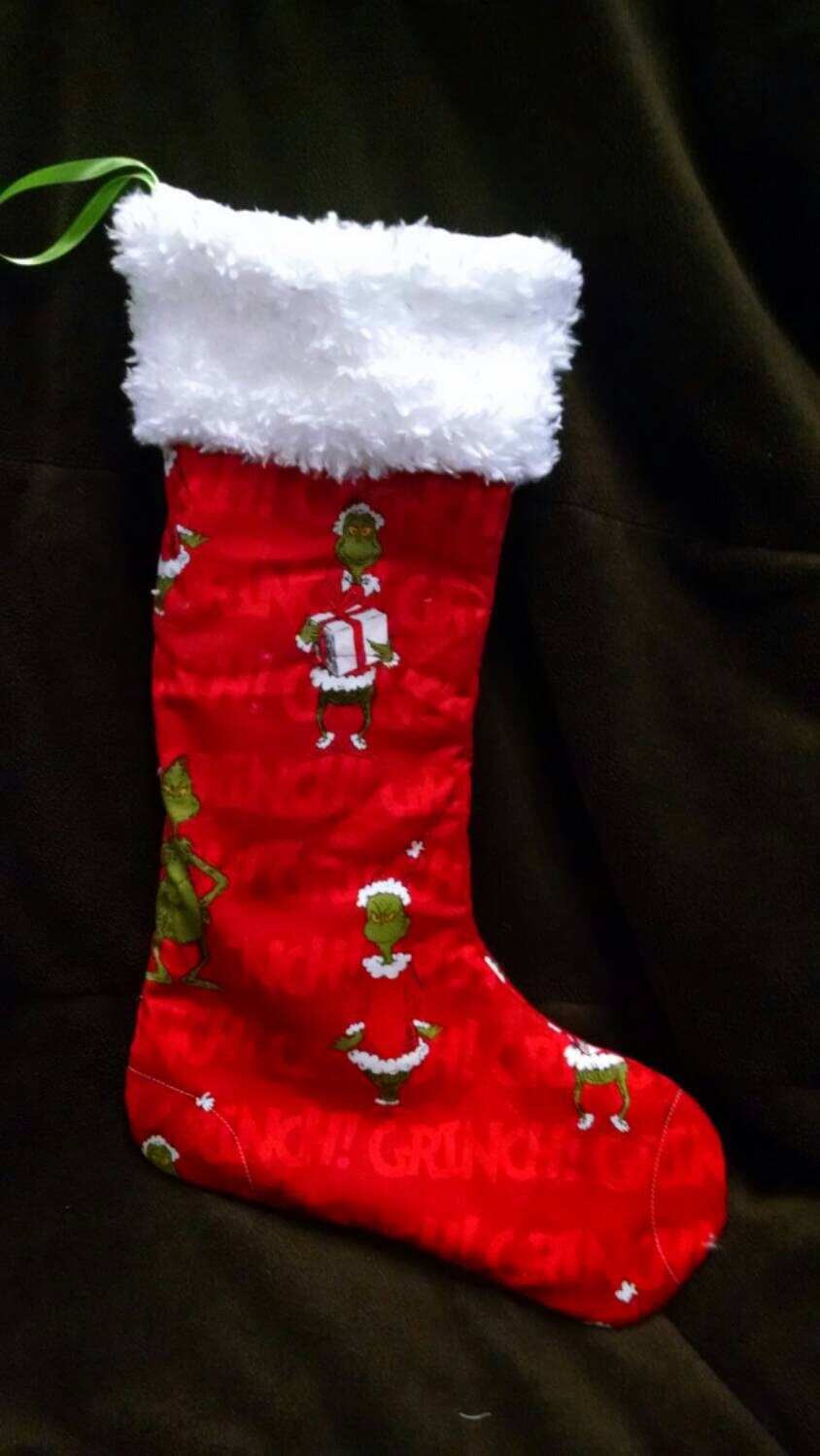 Grinch Christmas stocking Retro Classic Dr Seuss