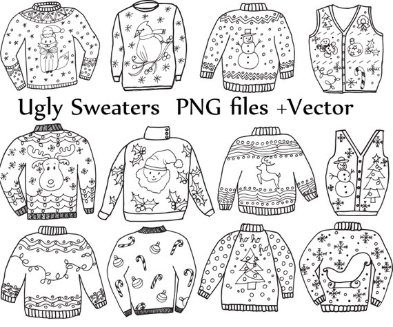 Ugly Sweater ClipArt: CHRISTMAS CLIPART Holiday