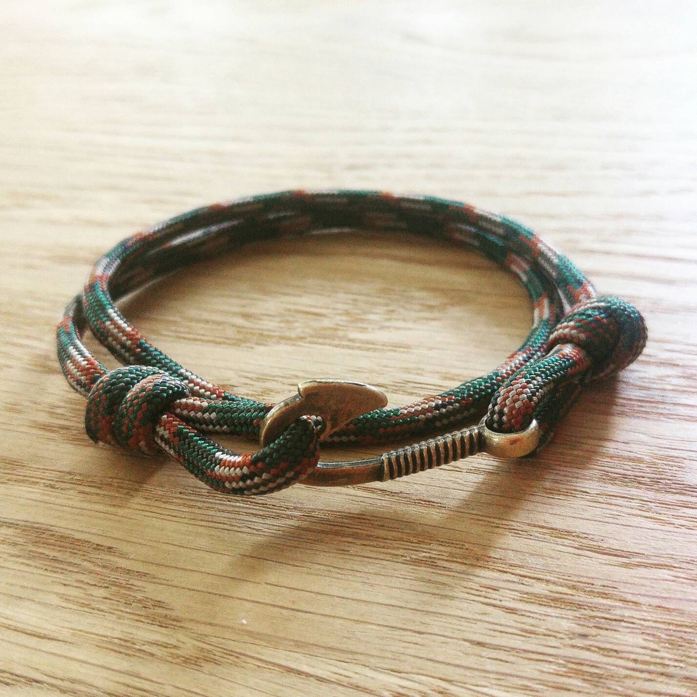 Custom Paracord Fish Hook Bracelet PGUK Wrap Bracelet